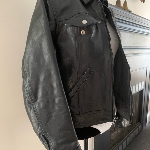 Genuine Leather Brand Biker Jacket - Picture 5 of 8